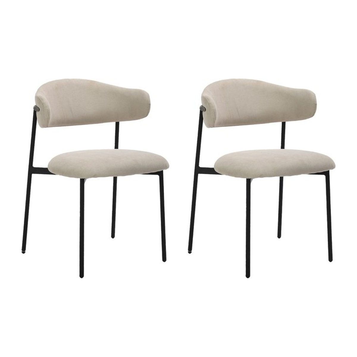 byLIVING Polsterstuhl JERSEY 2er-Set, taupe meliert, B/H/T: 58 x 78 x 54,5 cm - Bild 1