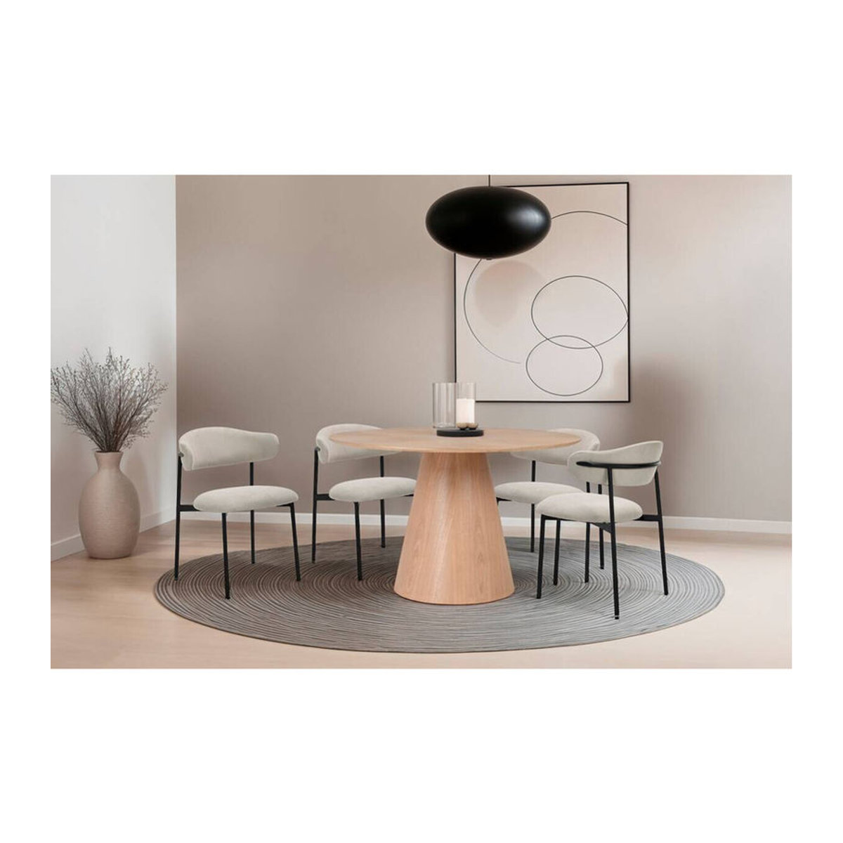 byLIVING Polsterstuhl JERSEY 2er-Set, taupe meliert, B/H/T: 58 x 78 x 54,5 cm - Bild 3