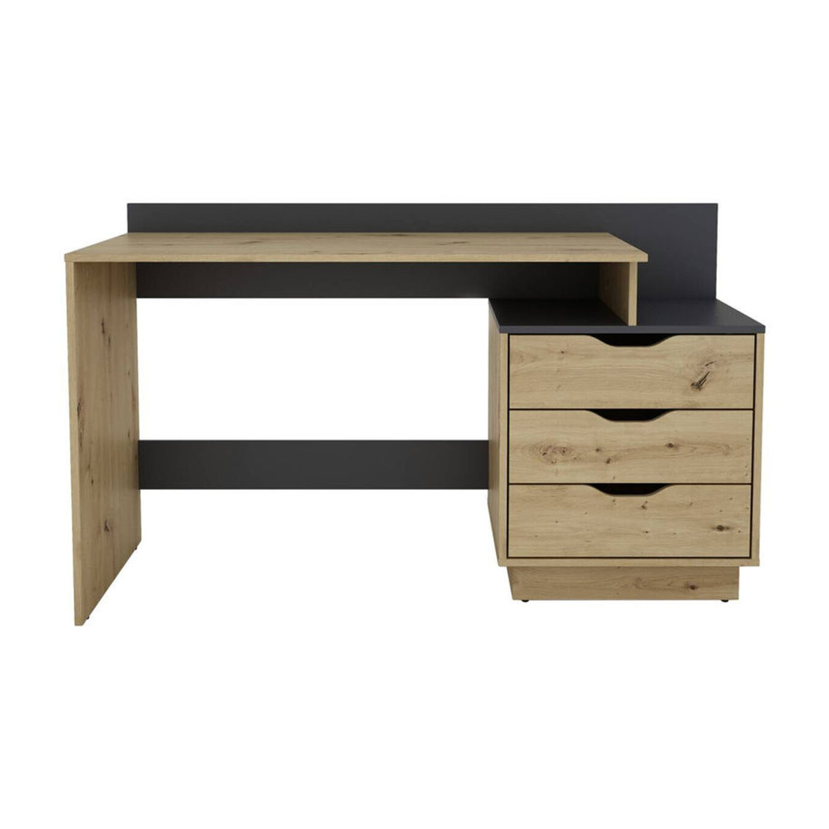 byLIVING Schreibtisch BELFAST im Industrial Design, Artisan Eiche/Anthrazit, B/H/T: 138 x 83,5 x 51,5 cm - Bild 3