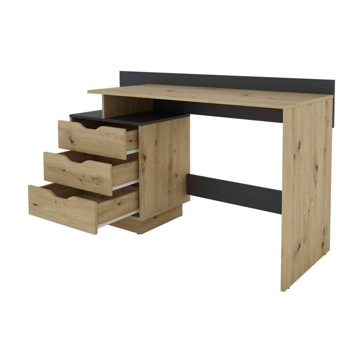 byLIVING Schreibtisch BELFAST im Industrial Design, Artisan Eiche/Anthrazit, B/H/T: 138 x 83,5 x 51,5 cm - Bild 4
