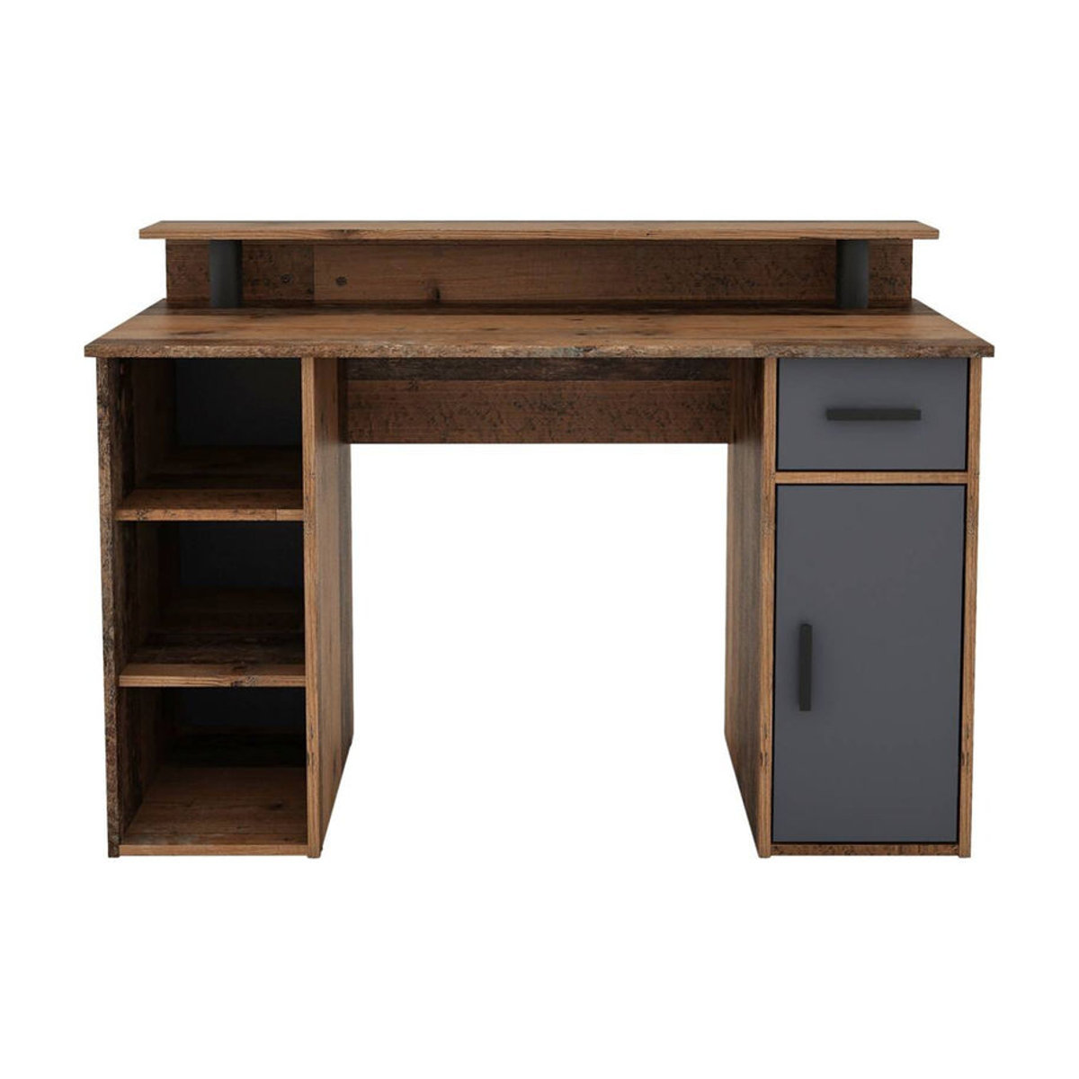 byLIVING Schreibtisch DIEGO in Eiche Old Wood Optik und Anthrazit, Breite: 120 cm, Tiefe: 55 cm, Höhe: 88 cm - Bild 4