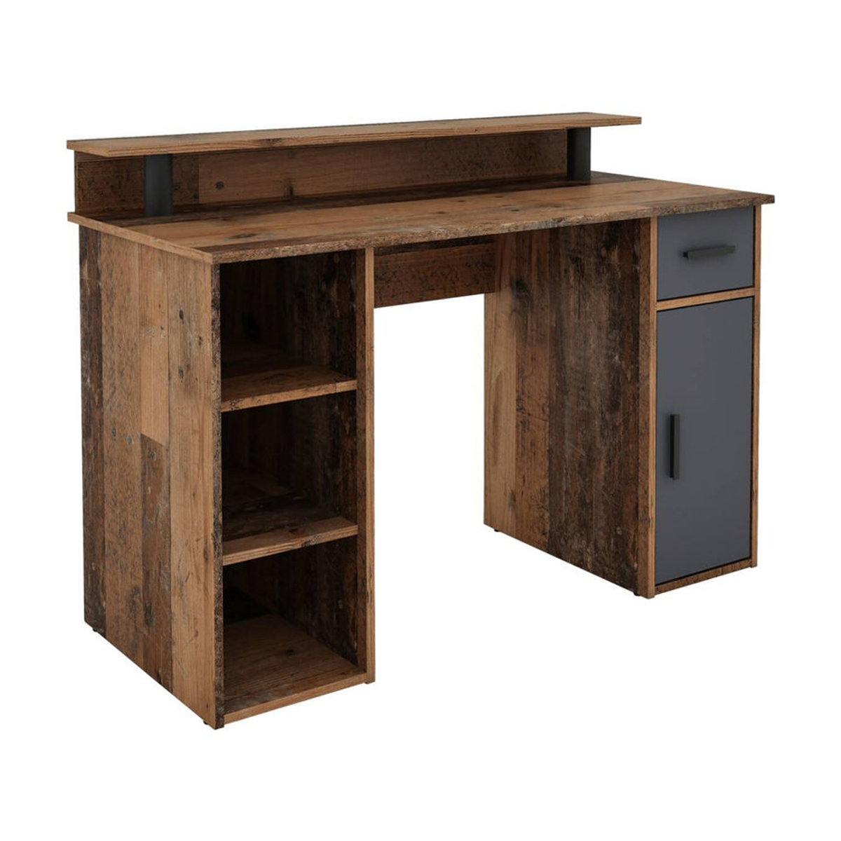 byLIVING Schreibtisch DIEGO in Eiche Old Wood Optik und Anthrazit, Breite: 120 cm, Tiefe: 55 cm, Höhe: 88 cm - Bild 5