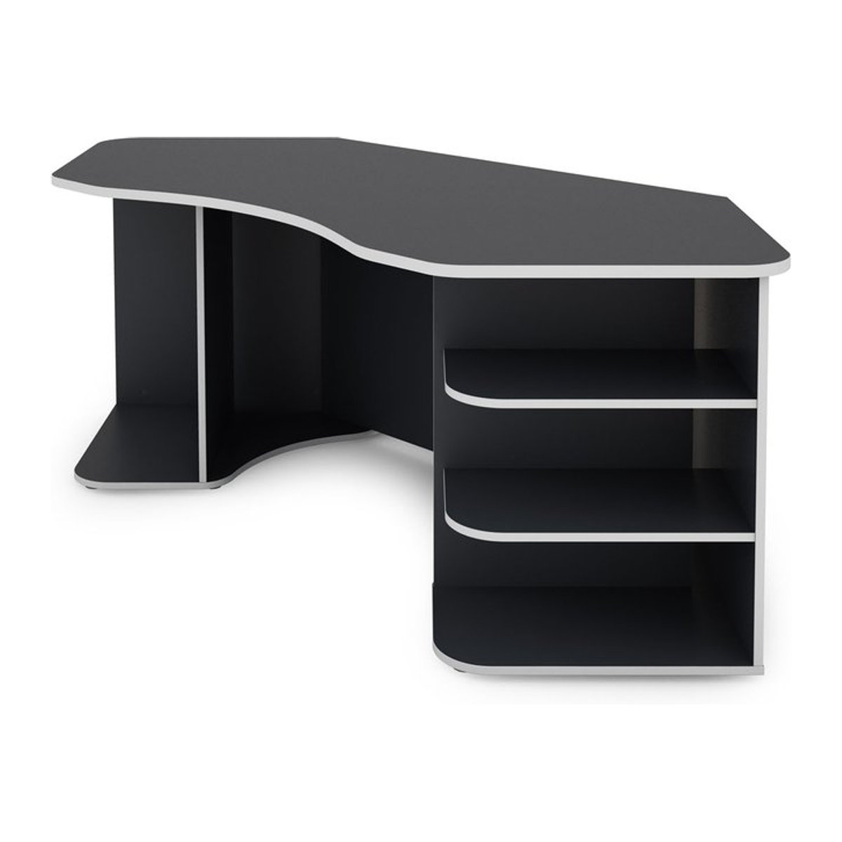 byLIVING Schreibtisch Thanatos Modern in Anthrazit und Weiß, B/H/T: 198 x 76 x 85 cm - Bild 1