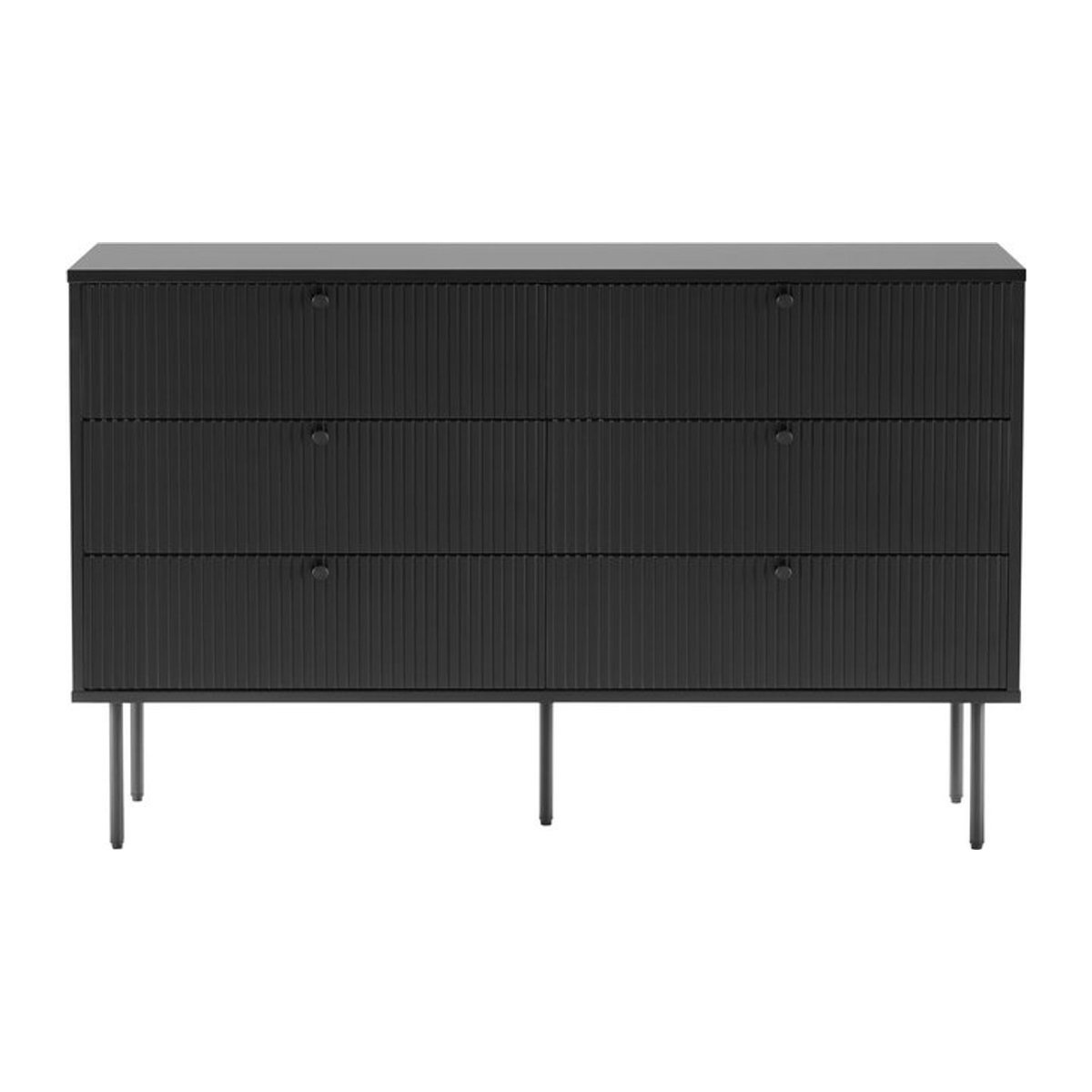 byLIVING Sideboard im Industrial Design aus Holzwerkstoff und Metall, Schwarz, B: 120 cm, T: 40 cm, H: 75 cm - Bild 1