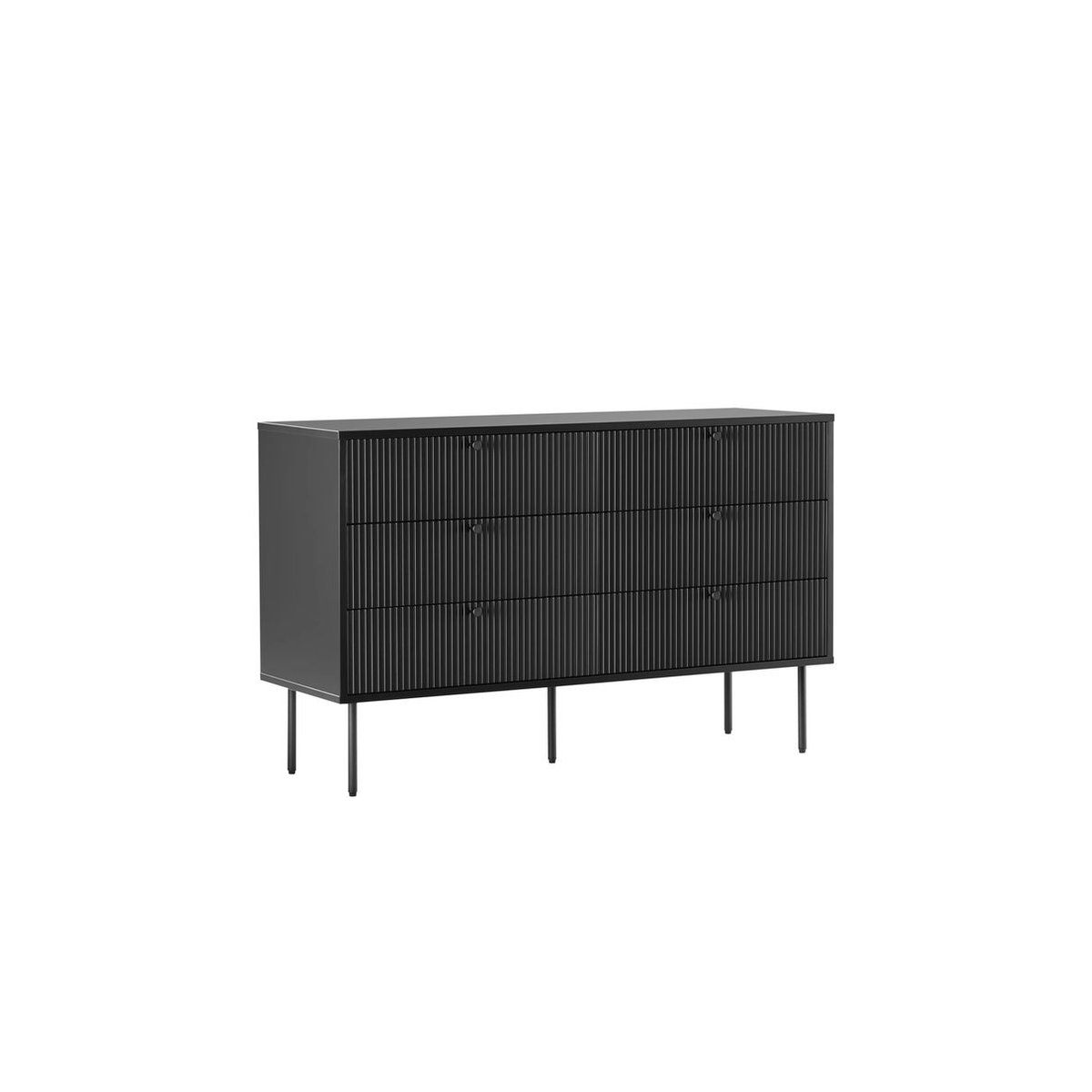 byLIVING Sideboard im Industrial Design aus Holzwerkstoff und Metall, Schwarz, B: 120 cm, T: 40 cm, H: 75 cm - Bild 4