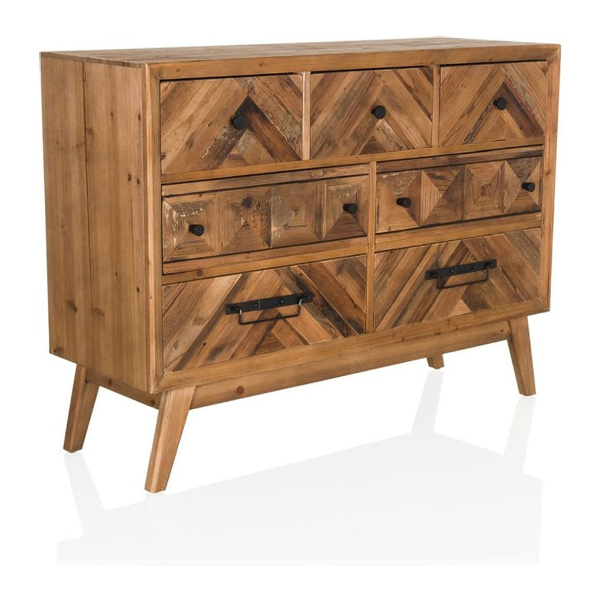 byLIVING Sideboard SANTJAGO WOOD XL in Natur und Braun aus Massivholz im Industrial Design - Bild 1