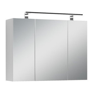 byLIVING Spiegelschrank SPREE Wandspiegel mit LED Beleuchtung, weiß, B/H/T: 80 x 60 x 15 cm