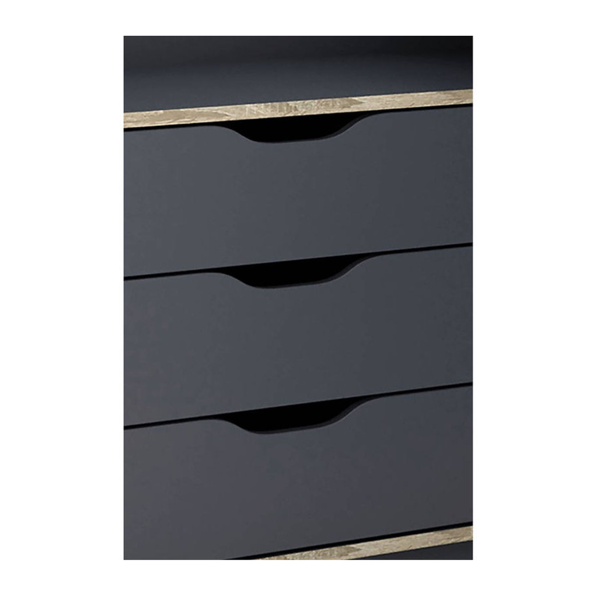 byLIVING Winkelschreibtisch BELFAST Modern in Anthrazit und Eiche, B/H/T: 129 x 84 x 105 cm - Bild 5