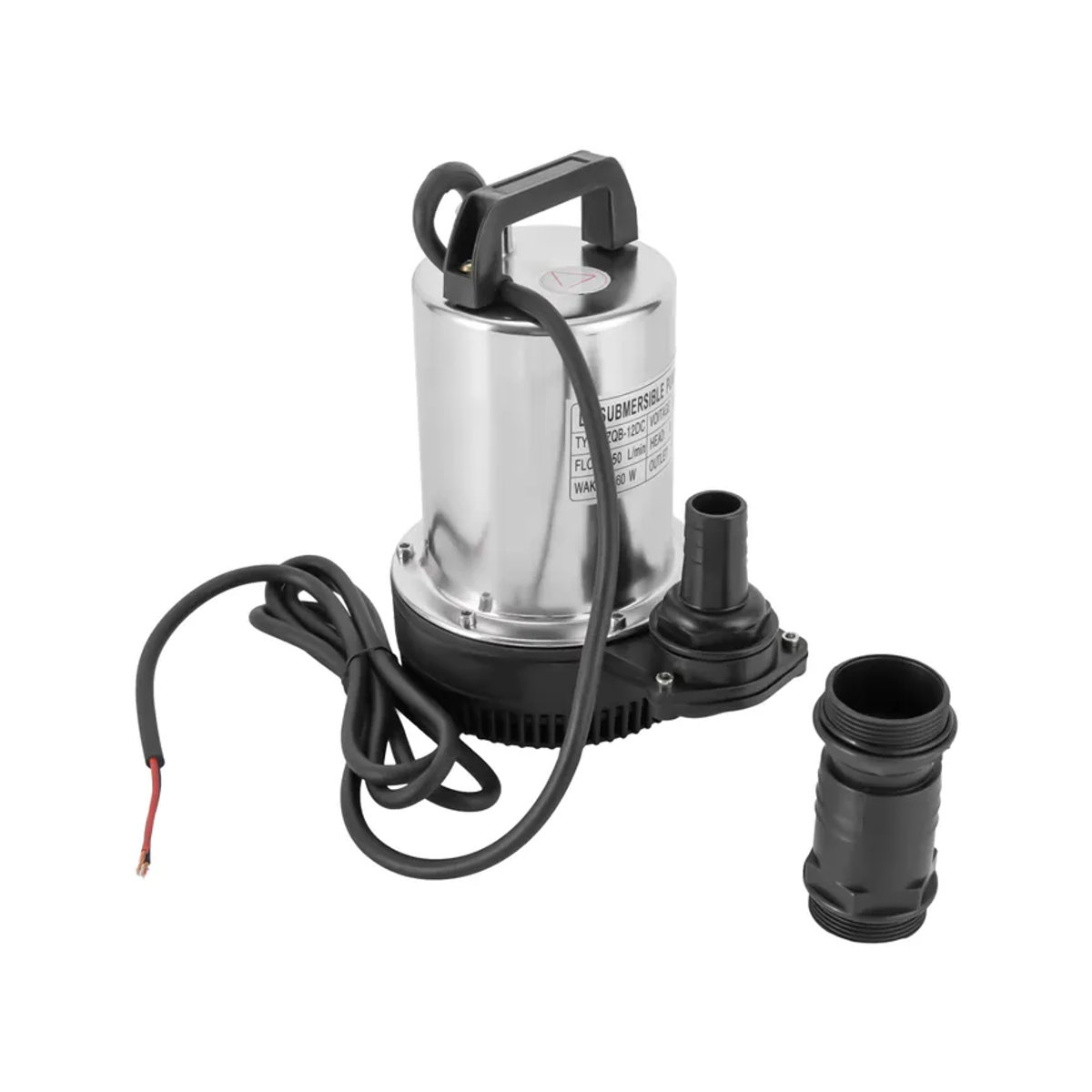 Bymaocar 12V DC Tauchpumpe aus Edelstahl in Silber, 160W, 3000 U/min, 50L/min Durchflussrate, 8m Förderhöhe, für Garten, Teich, Aquarium und Fischbecken - Bild 2