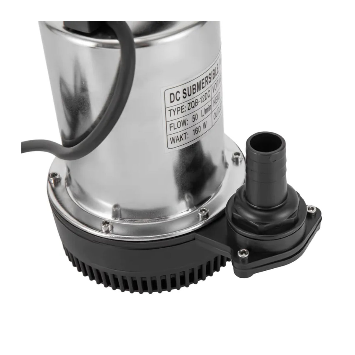 Bymaocar 12V DC Tauchpumpe aus Edelstahl in Silber, 160W, 3000 U/min, 50L/min Durchflussrate, 8m Förderhöhe, für Garten, Teich, Aquarium und Fischbecken - Bild 4
