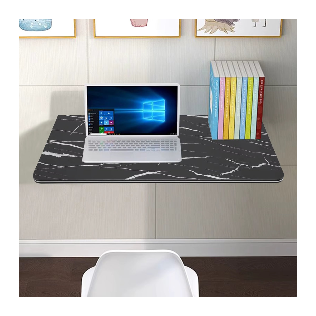Bymaocar Klapptisch aus Metall in Schwarz, moderner Wandtisch für Wohnzimmer, Schlafzimmer oder Küche - Bild 4