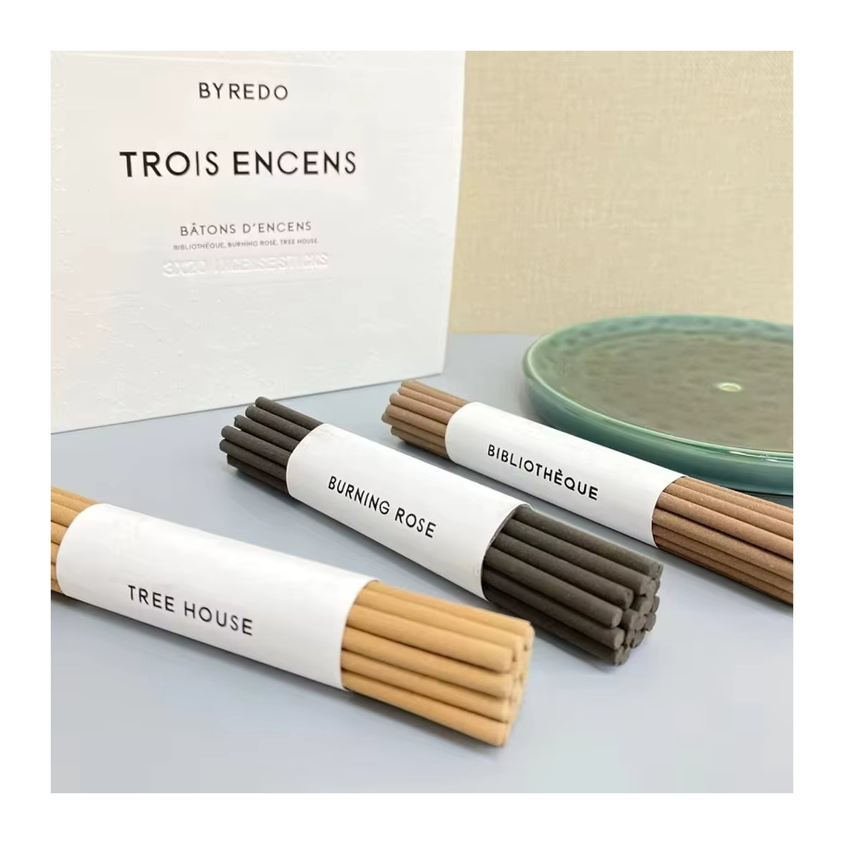 Byrode Faden-Räucherstäbchen Rose mit 60 Stück aus Rattan für die Aromatherapie - Bild 4