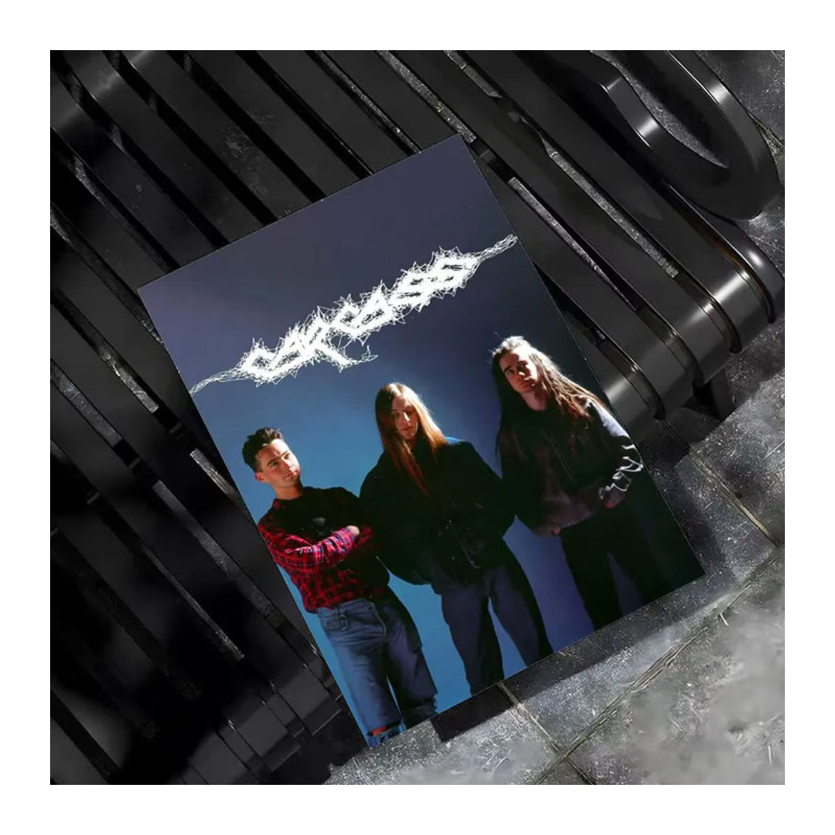 C-CARCASS Rock-Poster als klebrige Wandkunst für dein Zuhause, mehrfarbig und schwarz, rahmenlos - Bild 4