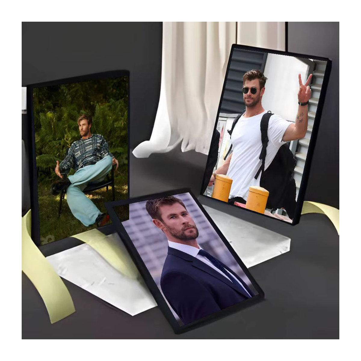 C-Chris H-Hemsworth Porträt Poster, mehrfarbiges Wandbild aus Papier, Hochformat, rechteckig, rahmenlos - Bild 4