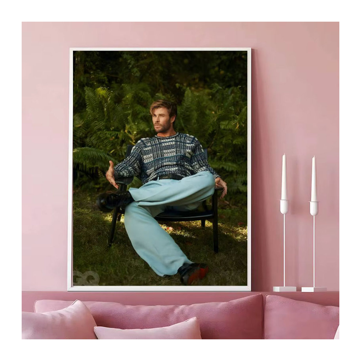 C-Chris H-Hemsworth Porträt Poster, mehrfarbiges Wandbild aus Papier, Hochformat, rechteckig, rahmenlos - Bild 7