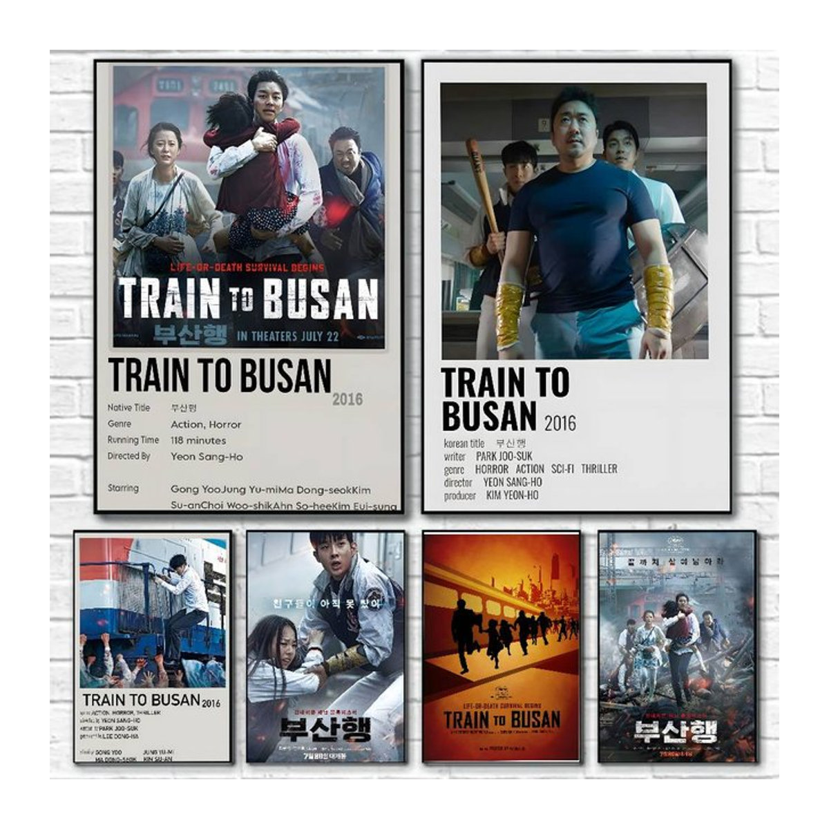 C-Classic Leinwandgemälde Train To Busan Film Poster, mehrfarbig, Hochformat, rechteckig, rahmenlos - Bild 1