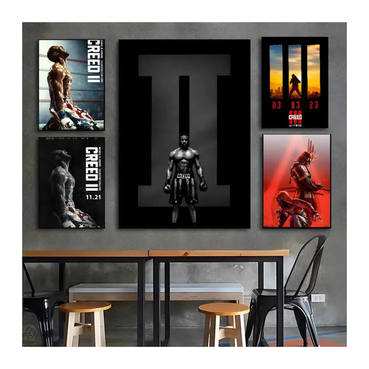 C-Creed-D II Wandkunst Abstraktes Porträt als selbstklebendes Poster in Mehrfarbig, Hochformat - Bild 2