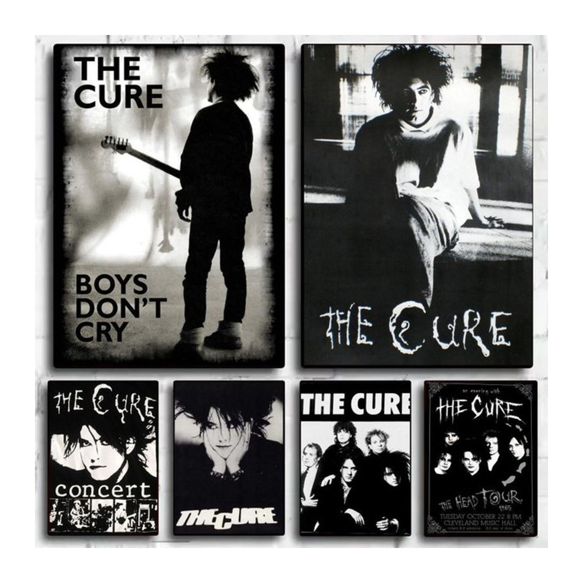 C-Cure Band Poster-Aufkleber in Schwarz, wasserfeste Wandkunst aus Papier für Schlafzimmer und Wohnzimmer, B/H: 20 x 15 cm - Bild 1