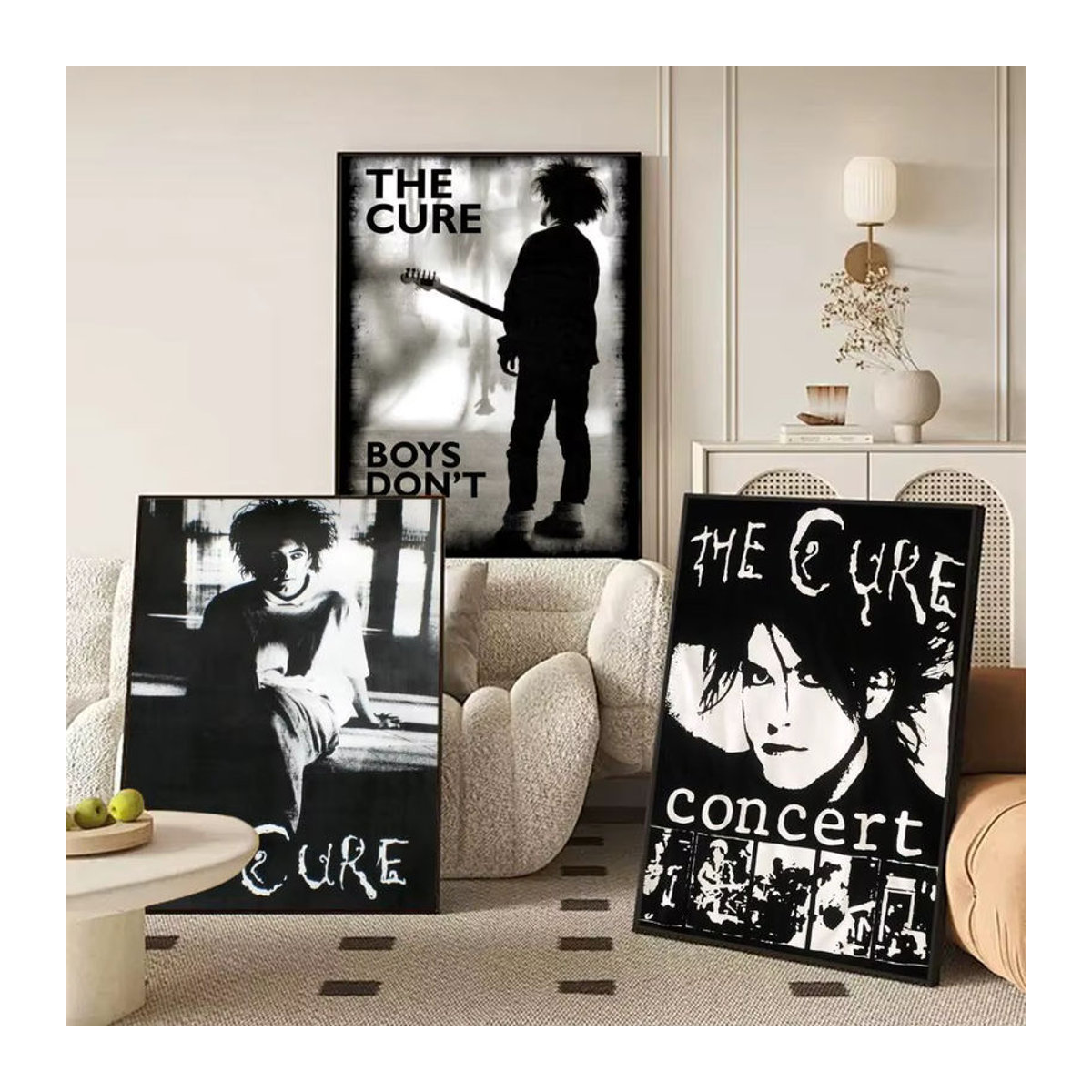 C-Cure Band Poster-Aufkleber in Schwarz, wasserfeste Wandkunst aus Papier für Schlafzimmer und Wohnzimmer, B/H: 20 x 15 cm - Bild 3