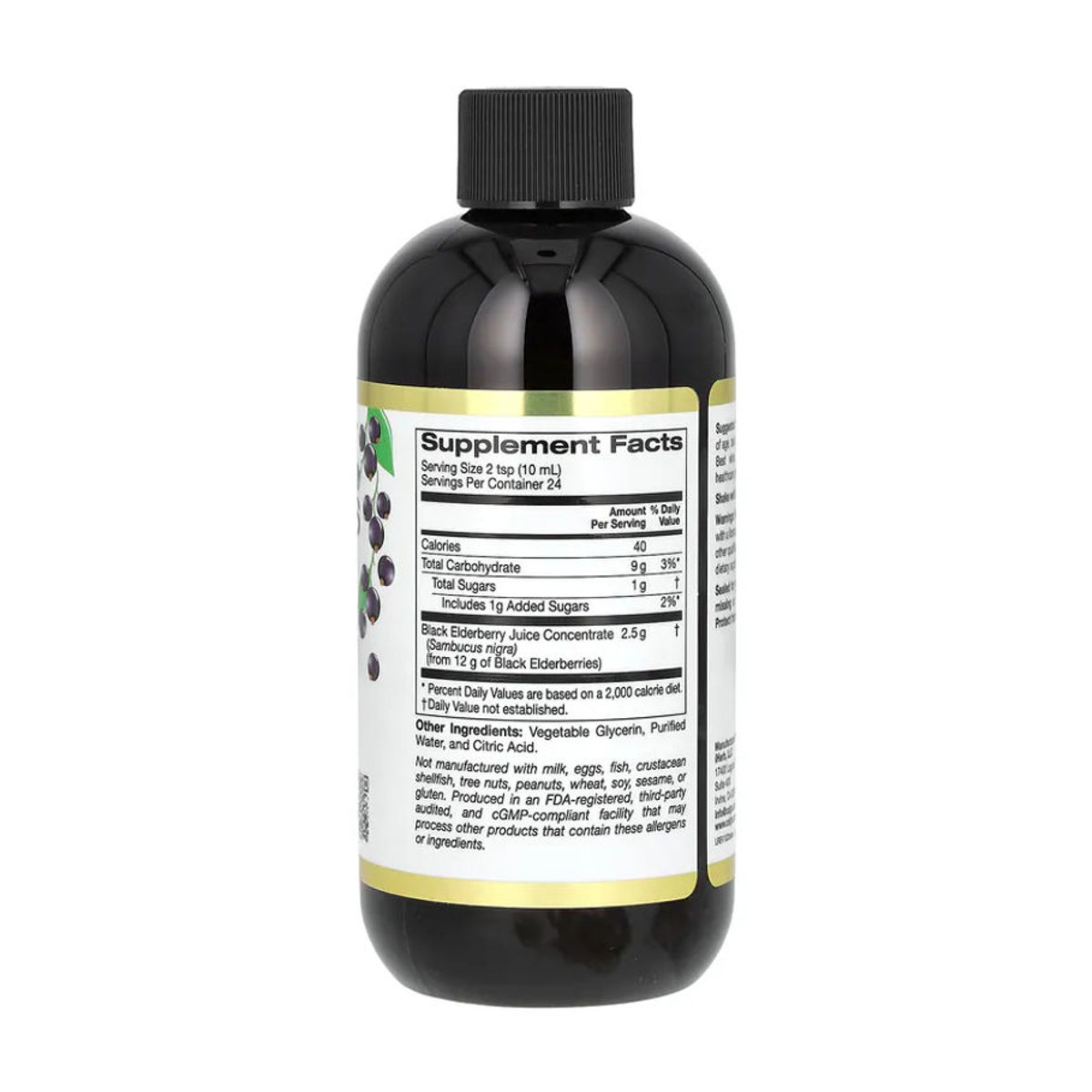 California Gold Nutrition Vlierbes für Erwachsene 240 ml - Bild 2