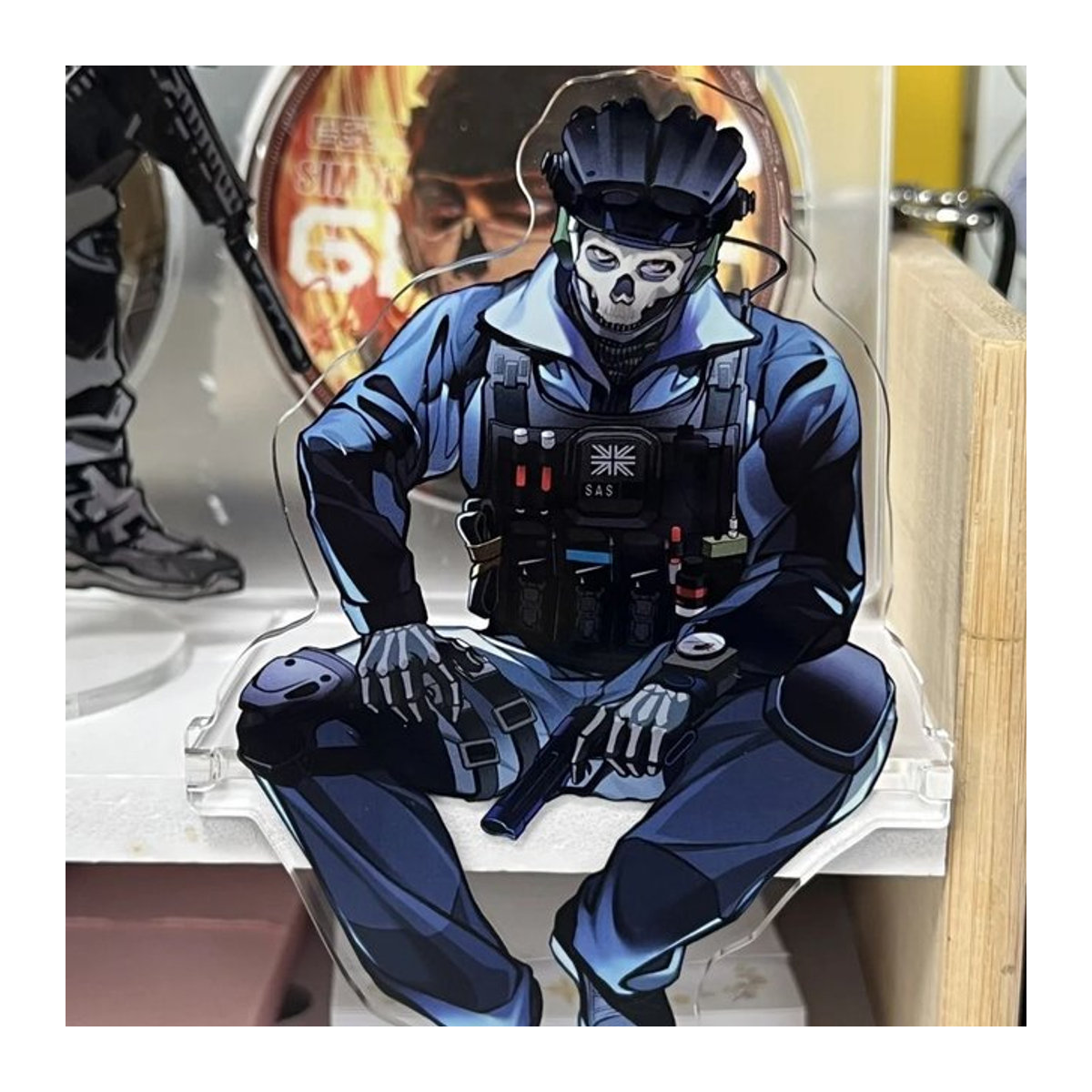 Call of Duty Ghost Supervisor Anime Figur in Blau als dekorative Tischdekoration aus Kunststoff - Bild 1
