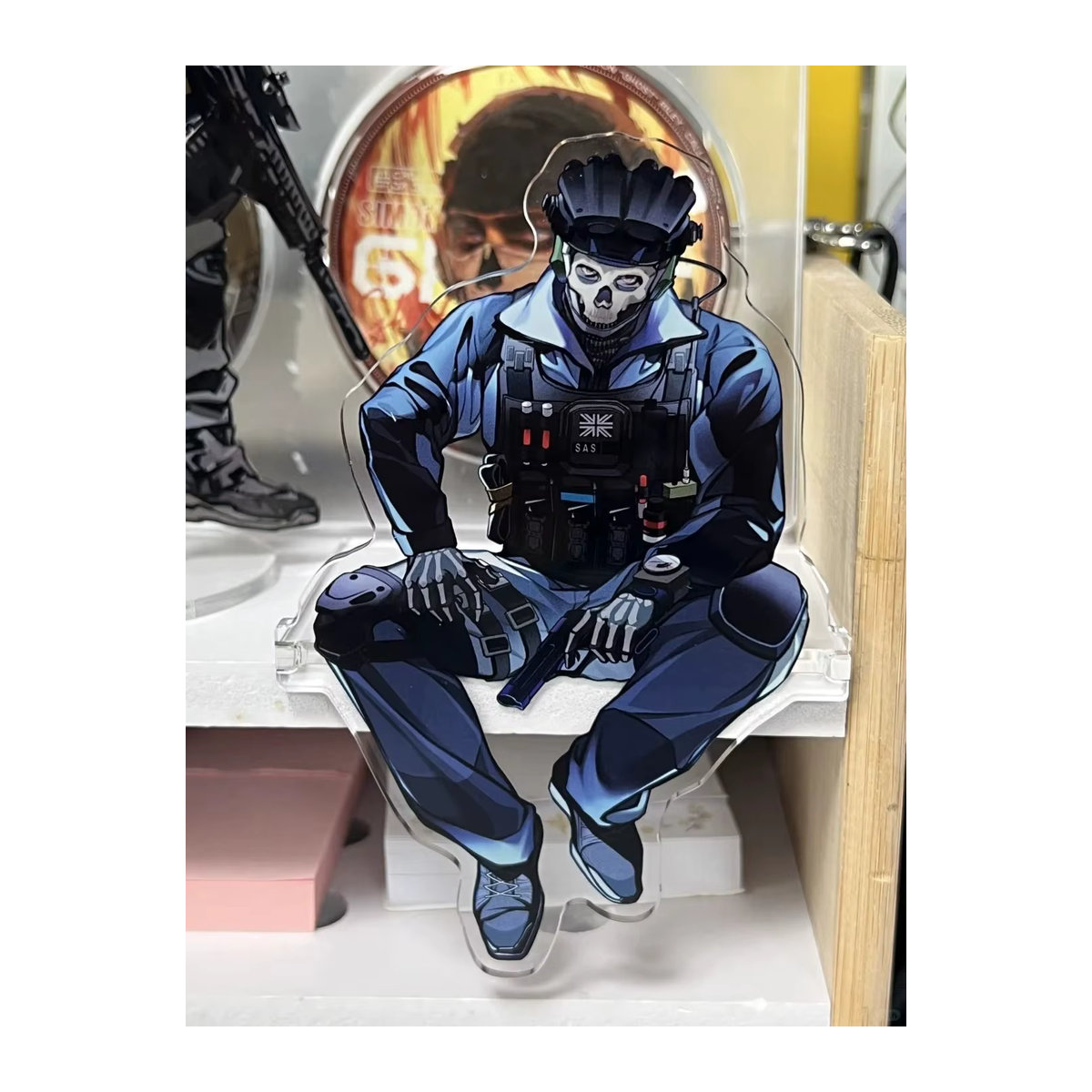 Call of Duty Ghost Supervisor Anime Figur in Blau als dekorative Tischdekoration aus Kunststoff - Bild 2