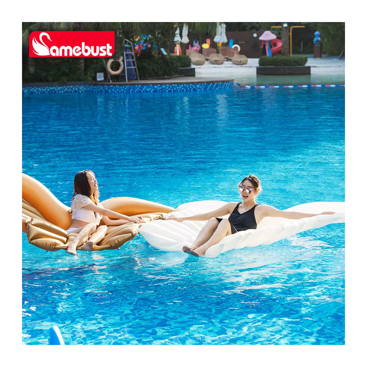 Camebust Aufblasbare Pool Schwimmmatte mit Schmetterlingsflügeln aus PVC in Engel-Design - Bild 3