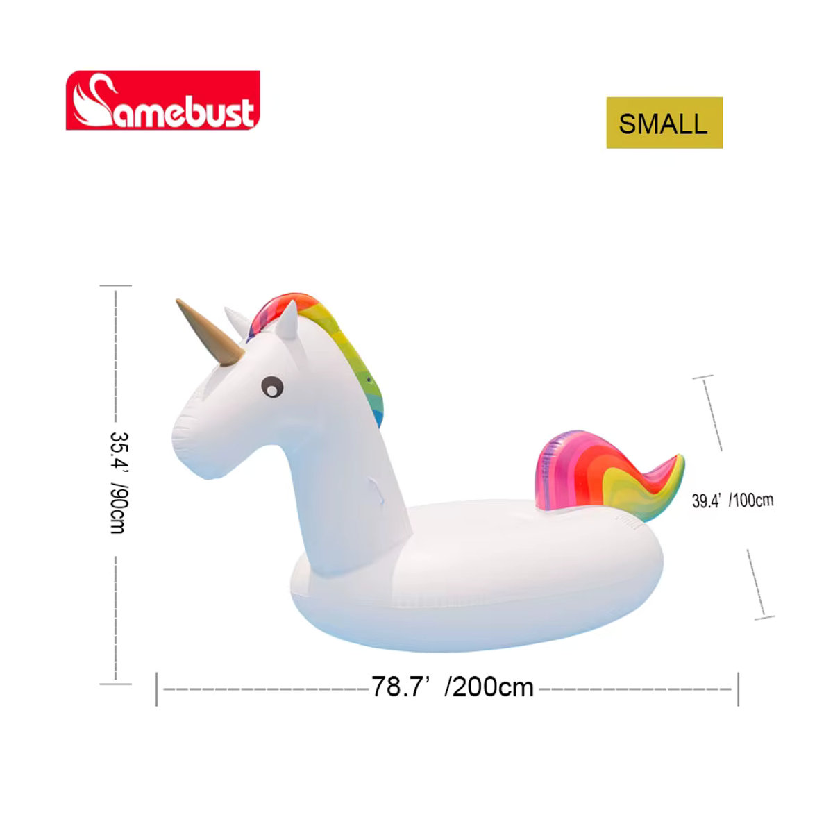 Camebust Aufblasbares Einhorn Schwimmtier als schwimmende Wasser Lounge für Pool und Party - Bild 5