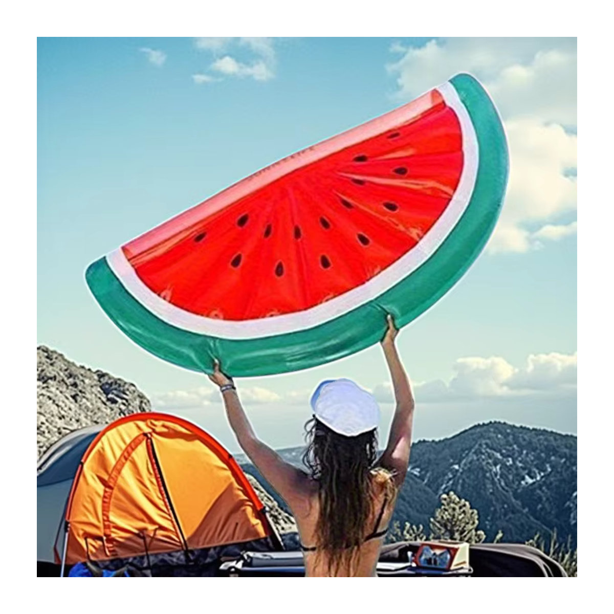Camebust Water aufblasbarer Wassermelonen-Schwimmreifen für den Außenbereich - Bild 6
