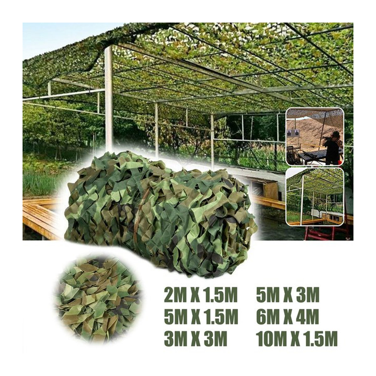 Camo Netting Camouflage Netz als Rollenware für Camping, Jagd und Sonnenschutz - Bild 1