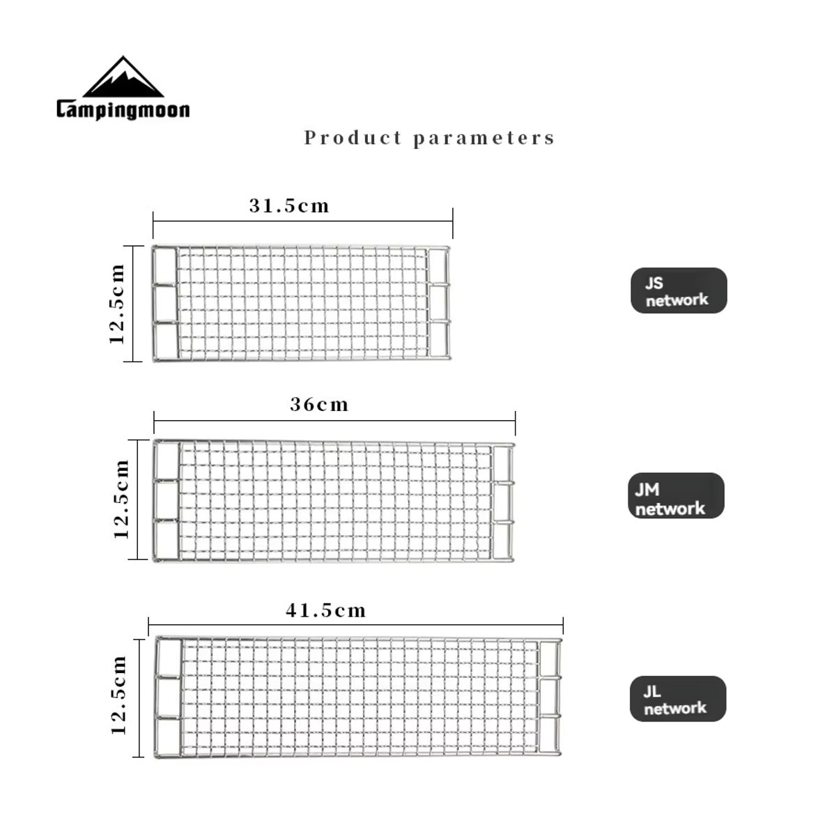 CAMPINGMOON J-Serie Grillnetz aus Edelstahl mit quadratischem Gitter für Camping und Outdoor-Reisen - Bild 4