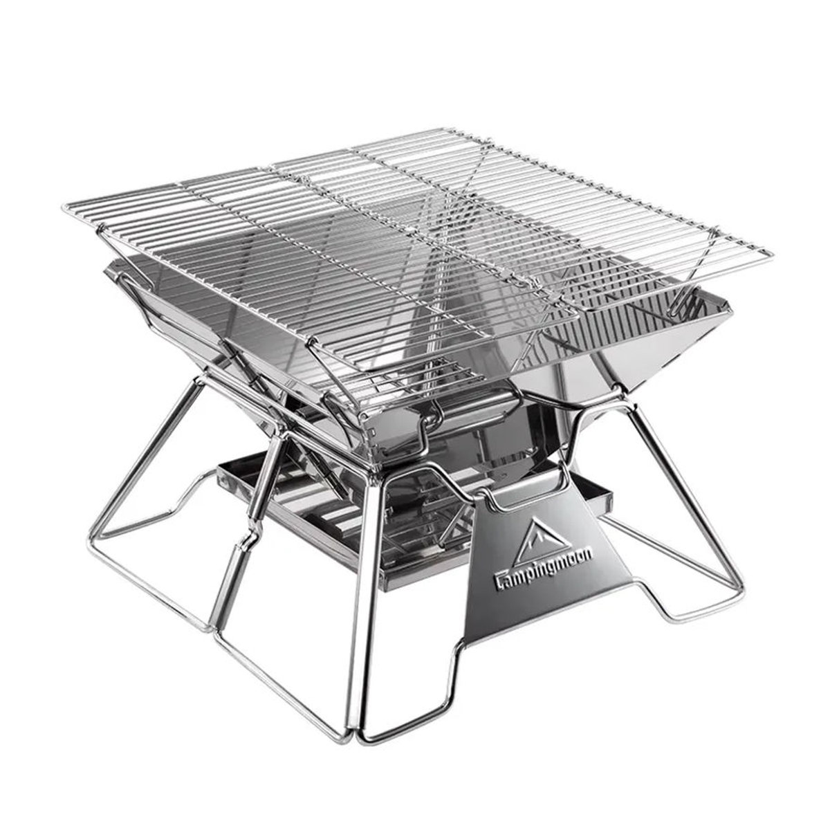 CAMPINGMOON MT-2 Woodland Tragbarer Klappbarer BBQ-Grill aus Edelstahl für Garten und Outdoor - Bild 2