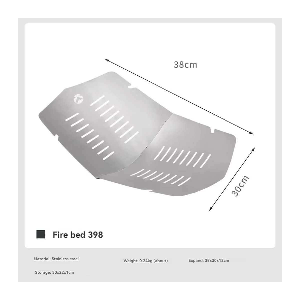 CAMPINGMOON Tragbarer Outdoor-Grillofen aus Edelstahl – Zusammenklappbarer Camping-Grill für Holz und Lagerfeuer - Bild 4