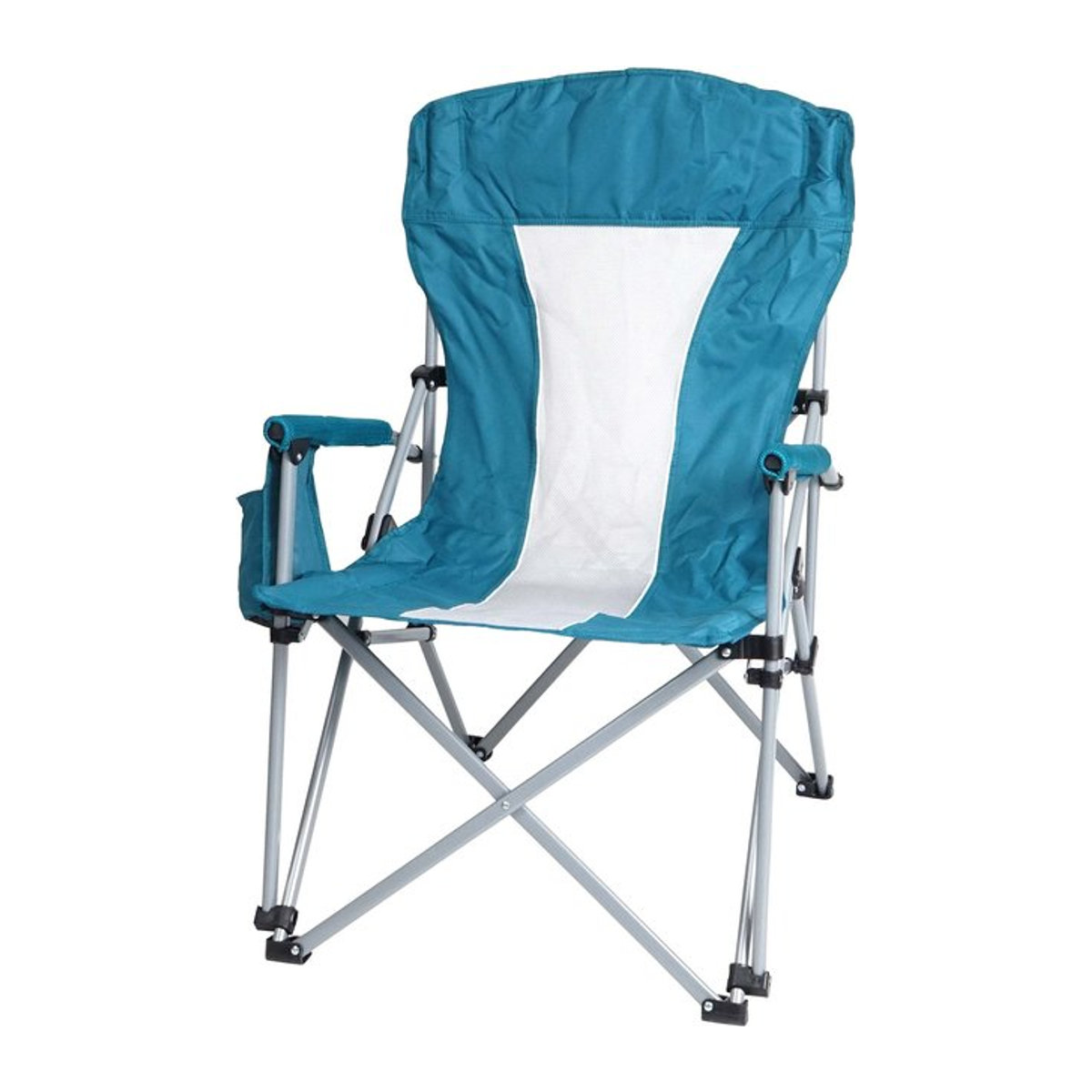 Campingstuhl MCW-L50 Klappstuhl als Anglerstuhl und Regiestuhl in Türkis mit waschbarer Schutzhülle - Bild 1