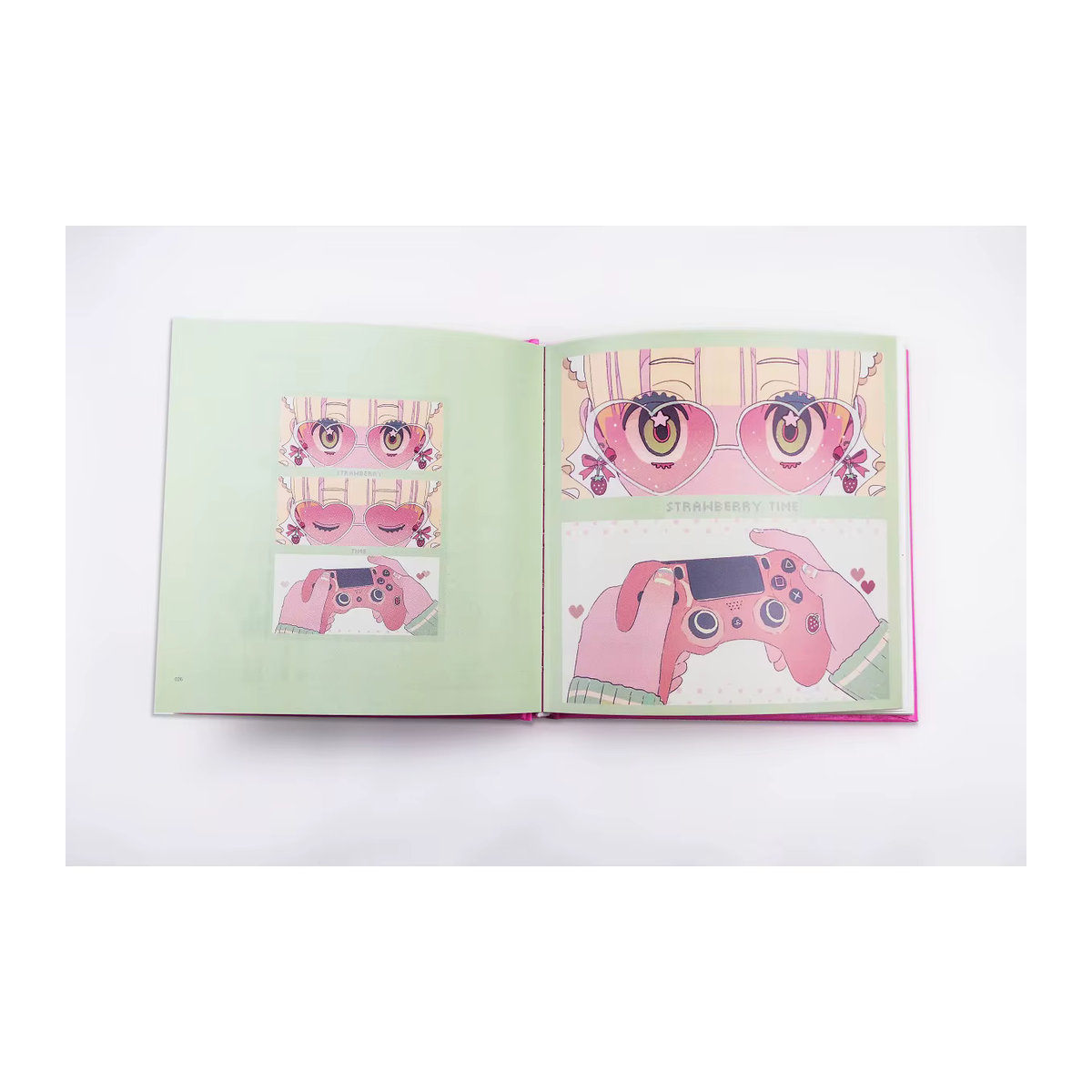 Candy Hearts – VIVINOS Kunstbuch aus der persönlichen Illustrationskollektion, rosa, quadratisch - Bild 3