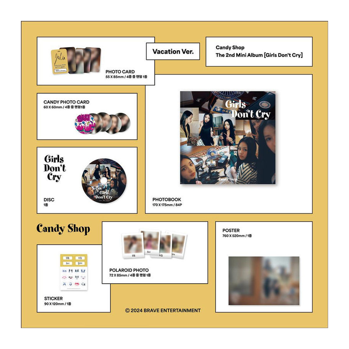 Candy Shop Les filles ne pleurent pas Set Version vacances von Unnies Market mehrfarbig quadratisch - Bild 2