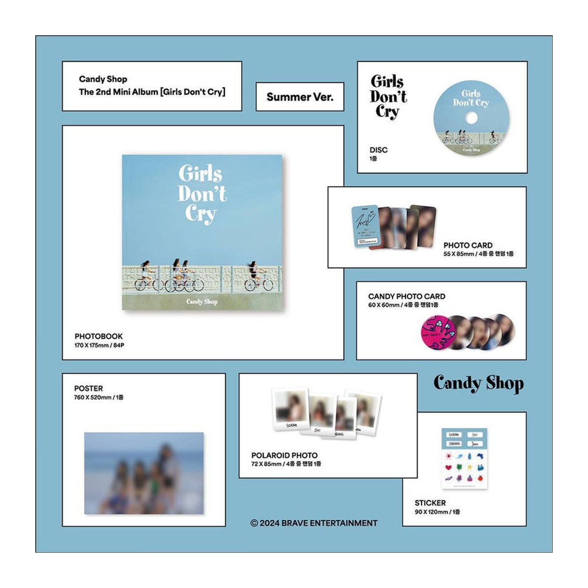 Candy Shop Les filles ne pleurent pas Set Version vacances von Unnies Market mehrfarbig quadratisch - Bild 3