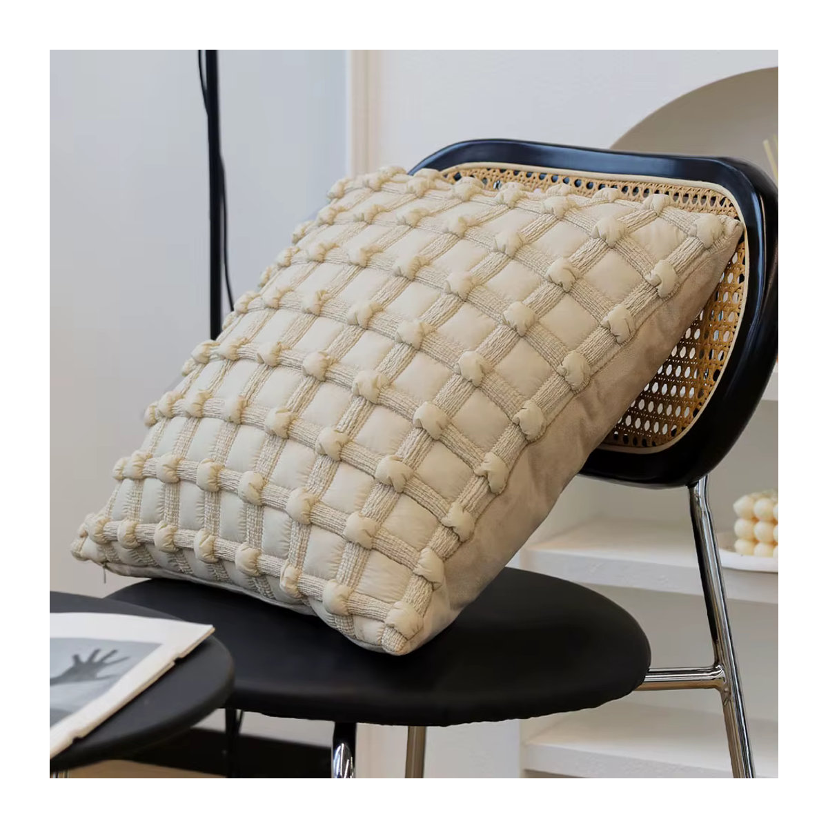 CANIRICA Dekorative Kissenbezüge im Nordic-Stil, Beige, B/B: 45 x 45 cm - Bild 5