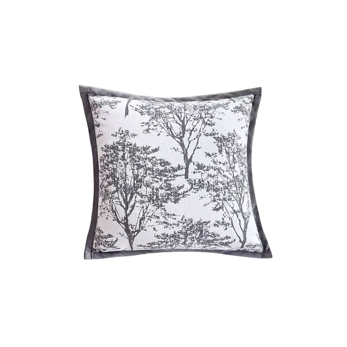 Canirica Jacquard-Kissenbezug im nordischen Stil, Grau und Weiß, B/H: 45 x 45 cm - Bild 7