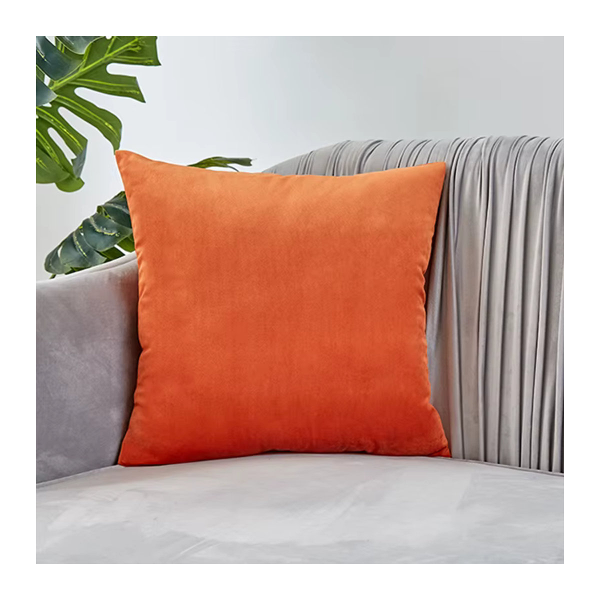 CANIRICA Kissenbezug für Sofa und Wohnzimmer in Orange, atmungsaktiv und weich - Bild 3