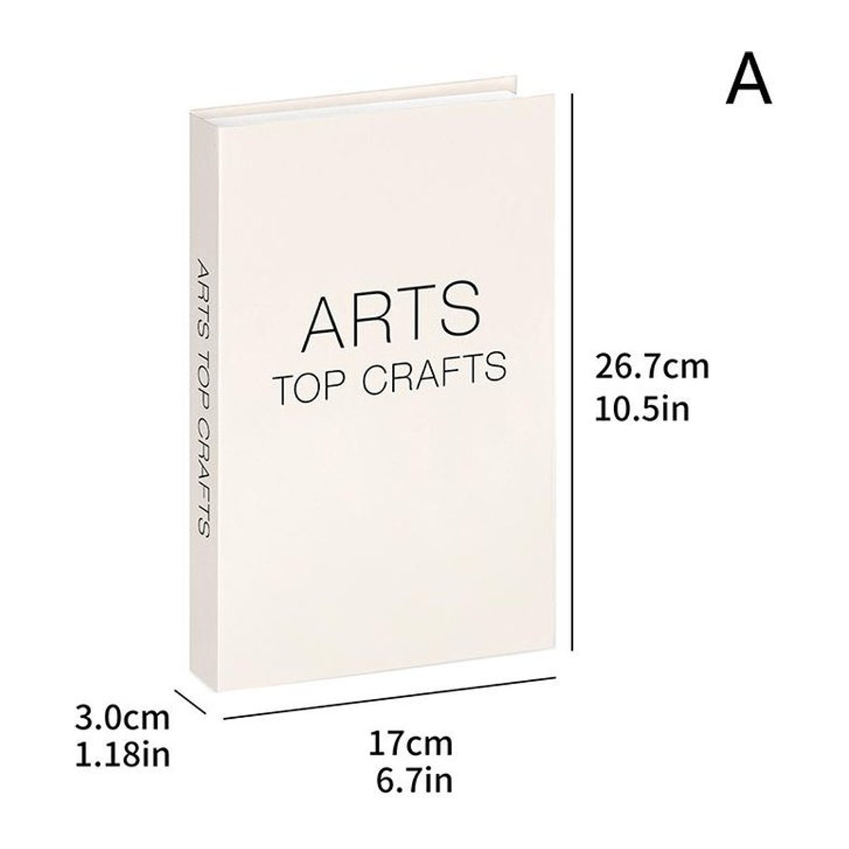 Canjia Deko-Bücher im skandinavischen Stil, Weiß, B: 26,7 cm, H: 17 cm - Bild 1