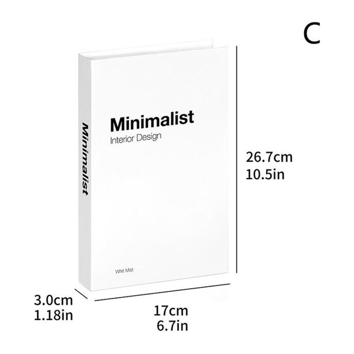 Canjia Deko-Bücher im skandinavischen Stil, Weiß, Set aus 3 Simulationsbüchern zur Wohnzimmerdekoration - Bild 1