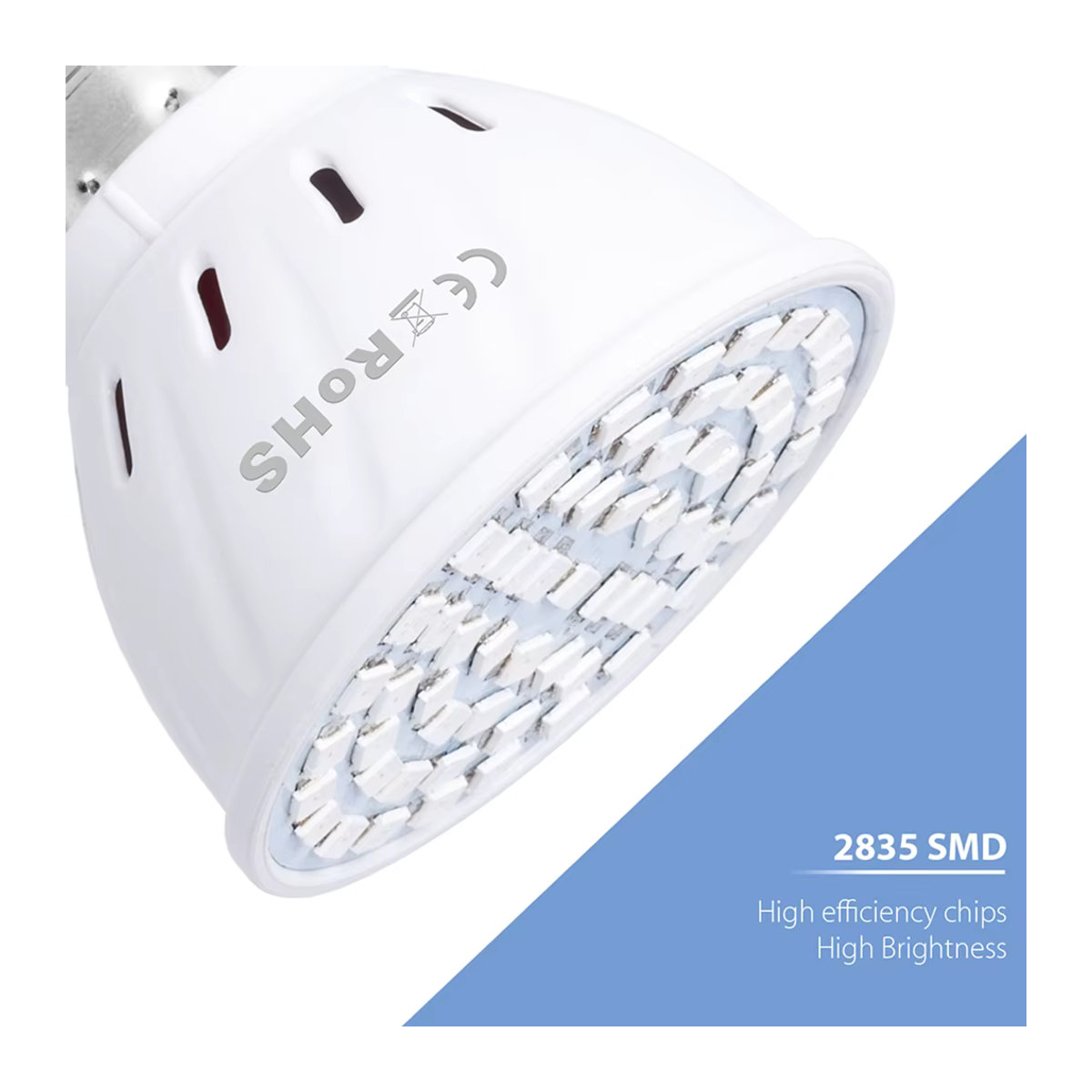 CanLing 2 Stück LED Pflanzenlampen E27 9W zur Indoor-Beleuchtung von Blumen und Topfpflanzen wie Kakteen und Färsen - Bild 4