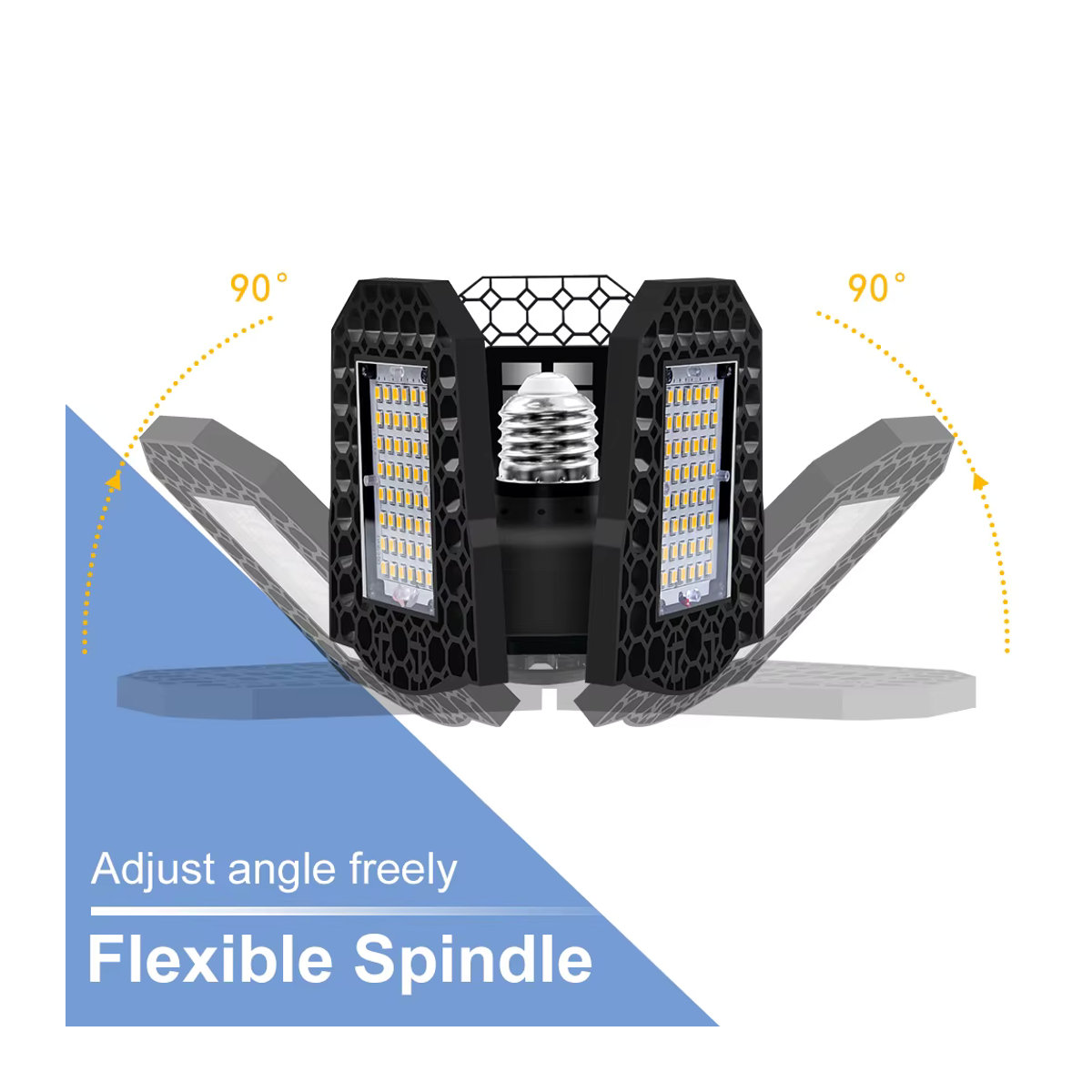 CanLing 200 W LED-Birne E27/E26 verformbare Garagenleuchte für Garage, Lager und Werkstatt - Bild 2