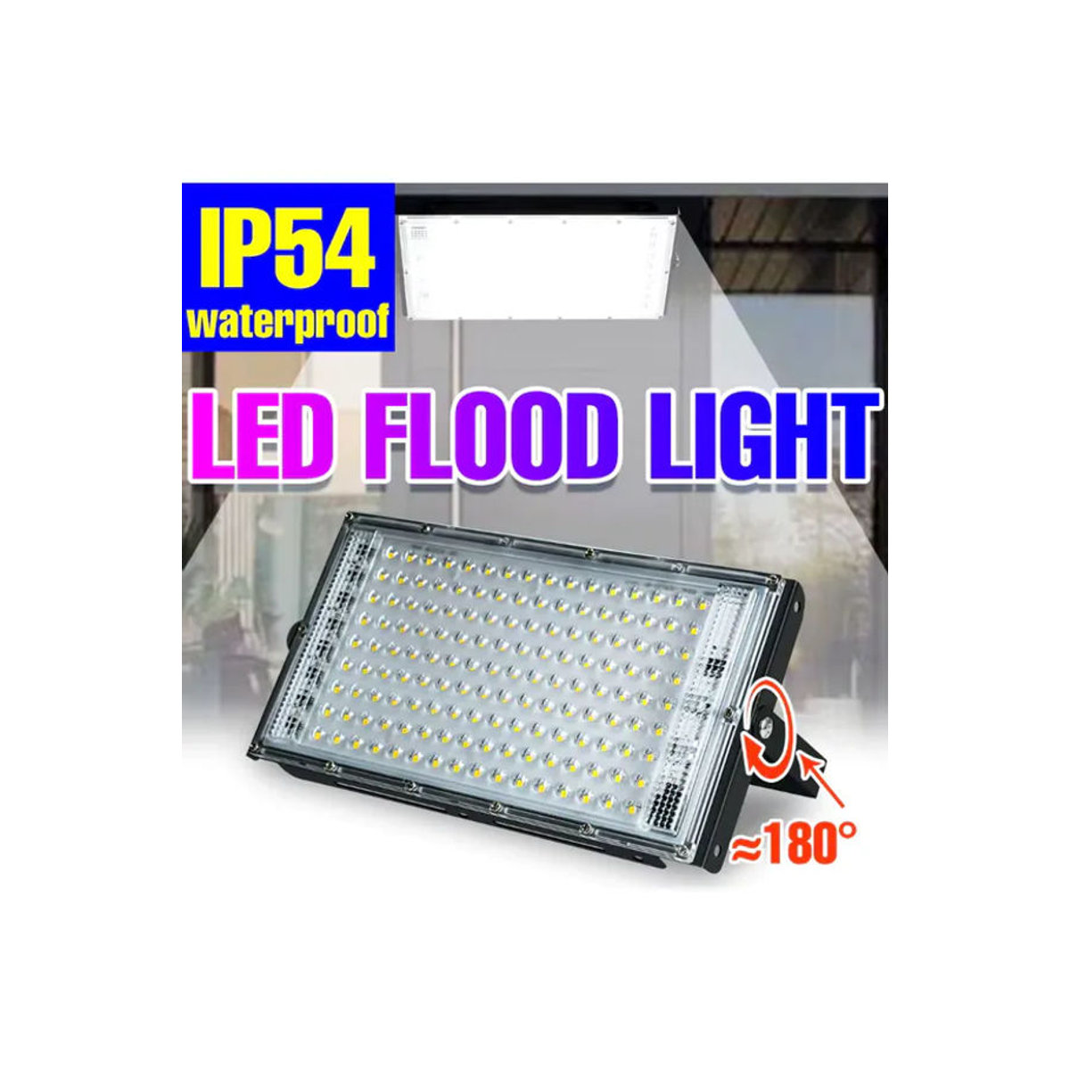 CanLing 200W LED Außenstrahler IP65 Wasserdicht Schwarz - Bild 6