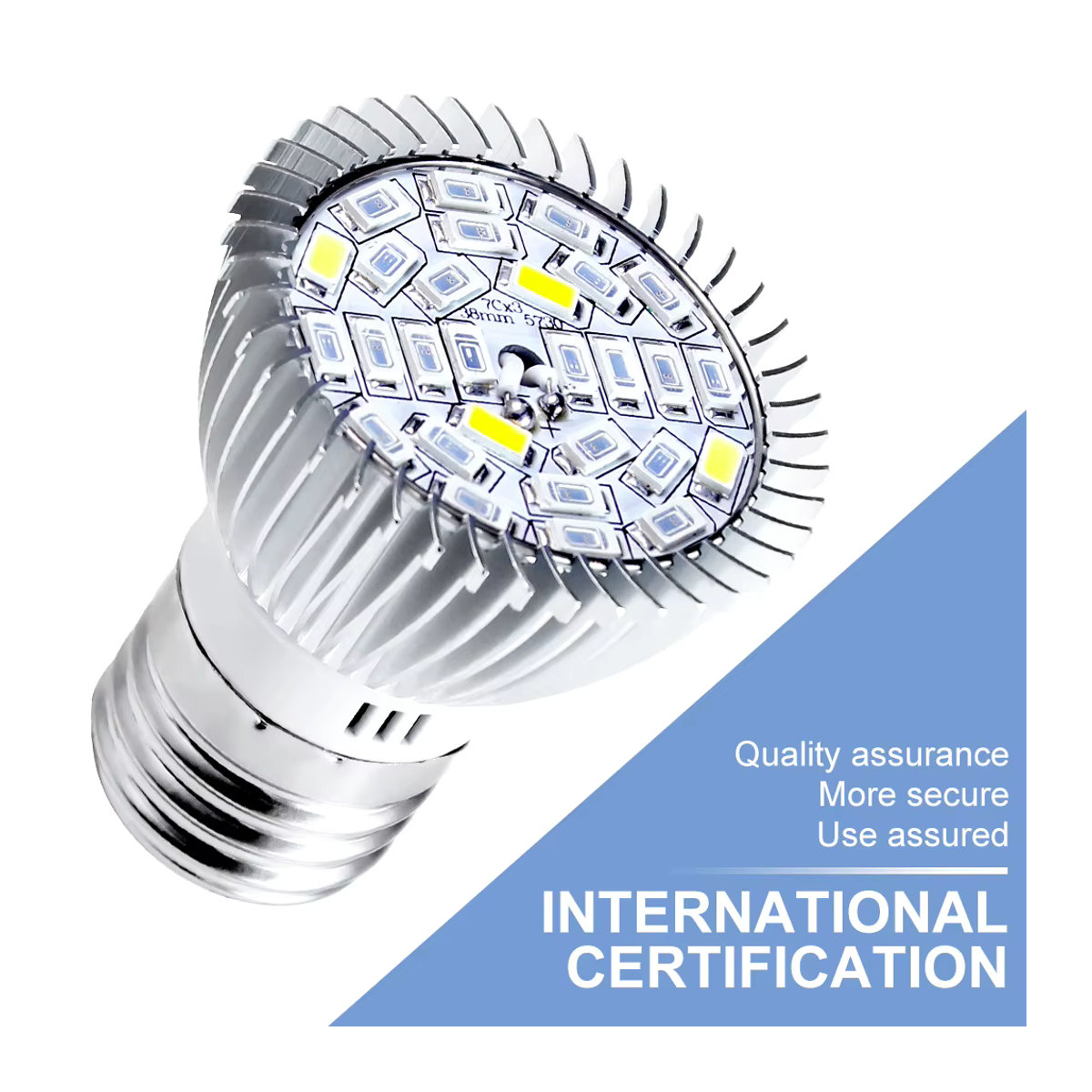 CanLing 28W LED Vollspektrum Pflanzenlampe mit E27/E26 Fassung aus Aluminium für Zimmerpflanzen, Obst, Gemüse und Blumen - Bild 3