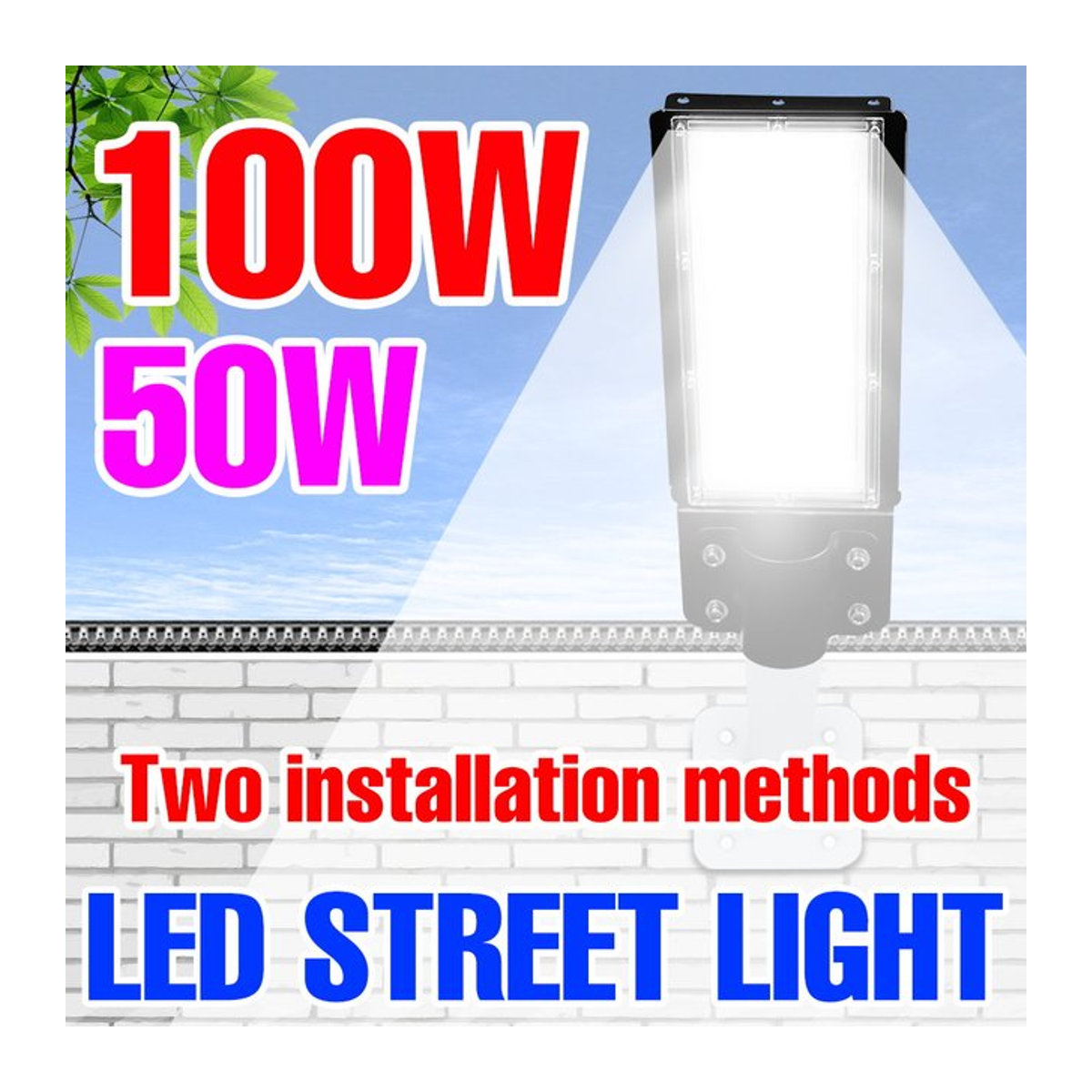 CanLing LED-Flutlicht Außenstrahler IP65 Wasserdicht Schwarz 200W - Bild 1