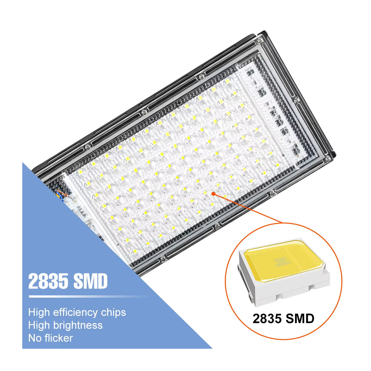 CanLing LED-Flutlicht Außenstrahler IP65 Wasserdicht Schwarz 200W - Bild 3