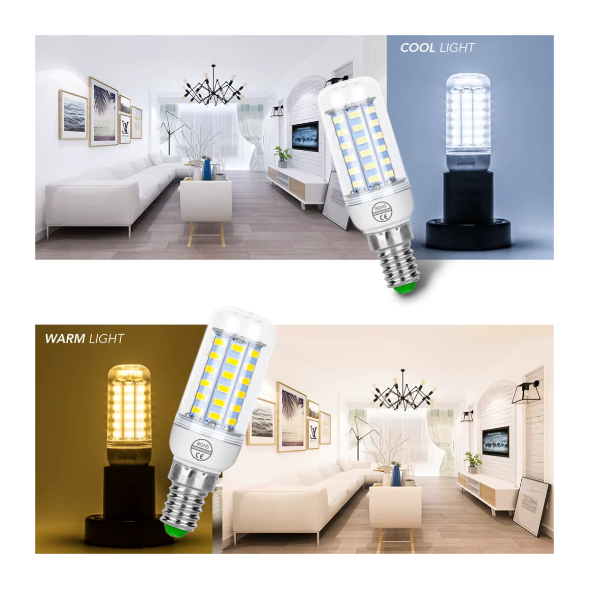 CanLing LED Glühbirne Warmweiß für Kronleuchter und Wohnzimmerbeleuchtung - Bild 2