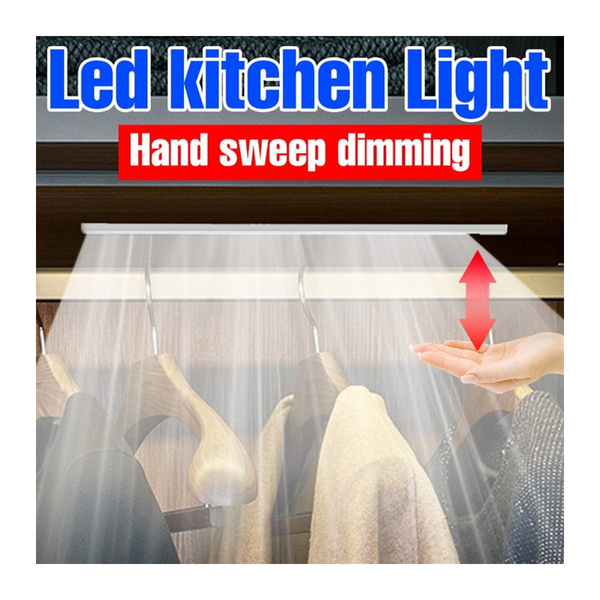 CanLing LED Möbelbeleuchtung Weiß Kaltweiß mit Hand-Sweep-Sensor und USB 5V für Küche und Schrank - Bild 1